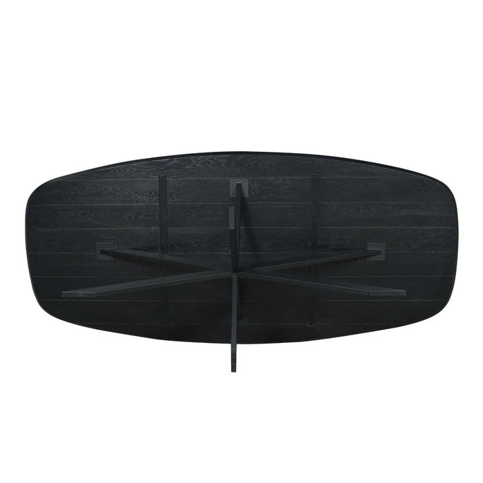 STARFURN Eettafel Eiken eettafel Ferris Deens Ovaal 200 cm Zwart-Eettafels-Starfurn