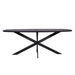 STARFURN Eettafel Eiken eettafel Ferris Deens Ovaal 200 cm Zwart-Eettafels-Starfurn
