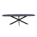 STARFURN Eettafel Eiken eettafel Ferris Deens Ovaal 200 cm Zwart-Eettafels-Starfurn