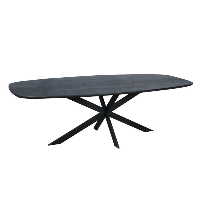 STARFURN Eettafel Eiken eettafel Ferris Deens Ovaal 200 cm Zwart-Eettafels-Starfurn