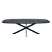 STARFURN Eettafel Eiken eettafel Ferris Deens Ovaal 200 cm Zwart-Eettafels-Starfurn