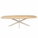 STARFURN Eettafel Eiken eettafel Ferris Deens Ovaal 280 cm Naturel Poot-Eettafels-Starfurn
