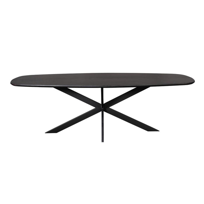 STARFURN Eettafel Eiken eettafel Ferris Deens Ovaal 280 cm Zwart-Eettafels-Starfurn