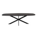 STARFURN Eettafel Eiken eettafel Ferris Deens Ovaal 280 cm Zwart-Eettafels-Starfurn