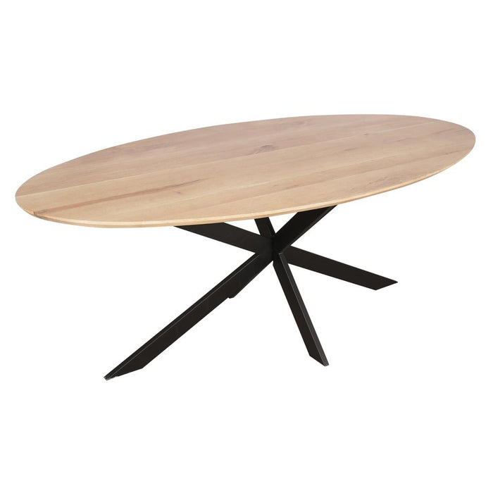 STARFURN Eettafel Eiken eettafel Ferris Ovaal 210 cm Naturel 210x100x76 cm-Eettafels-Starfurn