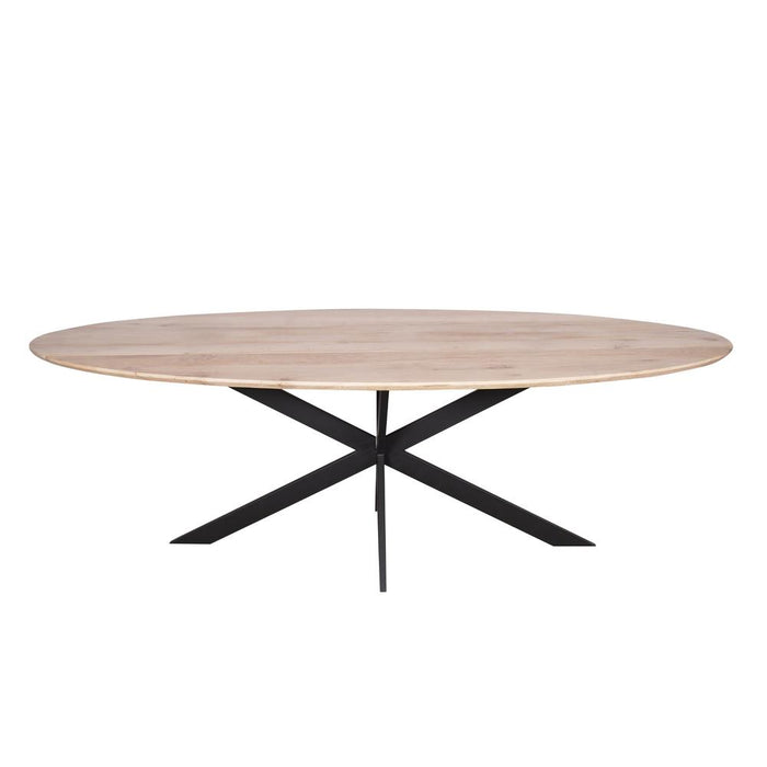 STARFURN Eettafel Eiken eettafel Ferris Ovaal 210 cm Naturel 210x100x76 cm-Eettafels-Starfurn