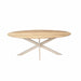 STARFURN Eettafel Eiken eettafel Ferris Ovaal 210 cm Naturel Poot Zand-Eettafels-Starfurn