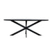 STARFURN Eettafel Eiken eettafel Ferris Ovaal 210 cm Zwart 210x100x76 cm-Eettafels-Starfurn