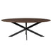 STARFURN Eettafel Eiken eettafel Ferris Ovaal 240 cm Bruin 240x110x76 cm-Eettafels-Starfurn