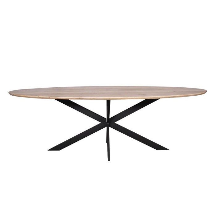STARFURN Eettafel Eiken eettafel Ferris Ovaal 240 cm Naturel 240x110x76 cm-Eettafels-Starfurn