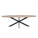 STARFURN Eettafel Eiken eettafel Ferris Ovaal 240 cm Naturel 240x110x76 cm-Eettafels-Starfurn