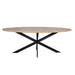 STARFURN Eettafel Eiken eettafel Ferris Ovaal 280 cm Naturel 280x110x76 cm-Eettafels-Starfurn