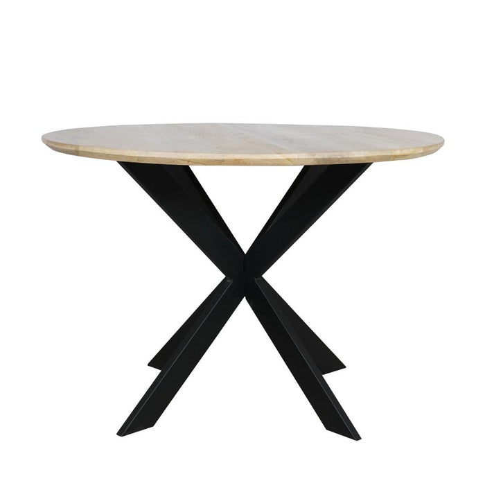 STARFURN Eettafel Eiken eettafel Ferris Rond 110 cm Naturel 110x110x76 cm-Eettafels-Starfurn