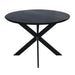 STARFURN Eettafel Eiken eettafel Ferris Rond 110 cm Zwart 110x110x76 cm-Eettafels-Starfurn