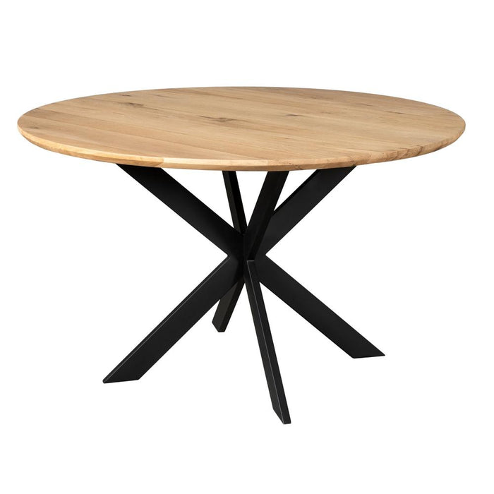 STARFURN Eettafel Eiken eettafel Ferris Rond 130 cm Naturel 130x130x76 cm-Eettafels-Starfurn