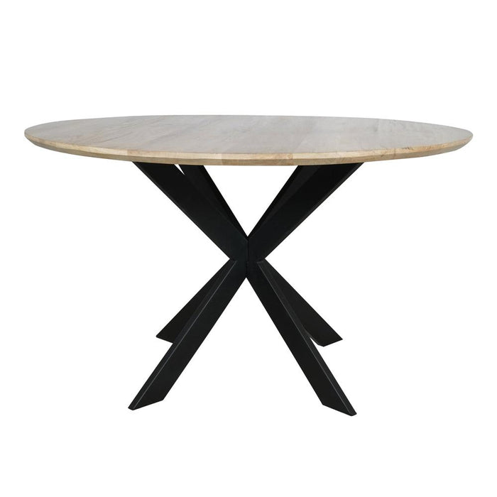 STARFURN Eettafel Eiken eettafel Ferris Rond 130 cm Naturel 130x130x76 cm-Eettafels-Starfurn