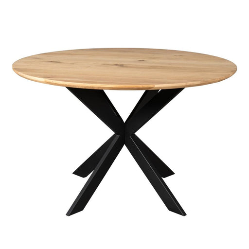 STARFURN Eettafel Eiken eettafel Ferris Rond 130 cm Naturel 130x130x76 cm-Eettafels-Starfurn