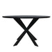 STARFURN Eettafel Eiken eettafel Ferris Rond 130 cm Zwart 130x130x76 cm-Eettafels-Starfurn