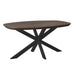 STARFURN Eettafel Madison Bruin 160 cm Deens Ovaal Poot Zwart 160x90x76 cm-Eettafels-Starfurn