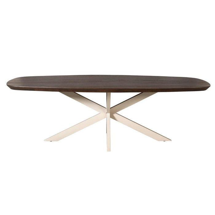 STARFURN Eettafel Madison Bruin 200 cm Deens Ovaal Poot Zand 200x100x76 cm-Eettafels-Starfurn