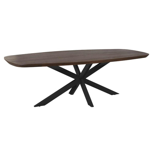 STARFURN Eettafel Madison Bruin 200 cm Deens Ovaal Poot Zwart-Eettafels-Starfurn