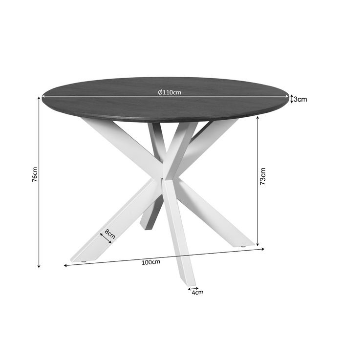 STARFURN Eettafel Madison Naturel 110 cm 110x110x76 cm