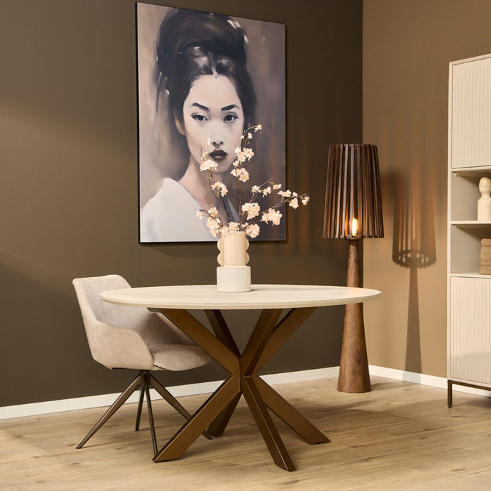 STARFURN Eettafel Madison Zand 110 cm 110x110x76 cm-Eettafels-Starfurn