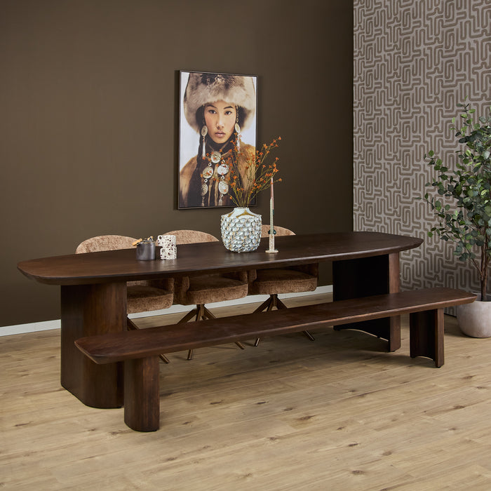 STARFURN Eettafel Maré Bruin 300 cm 300x100x76 cm-Eettafels-Starfurn
