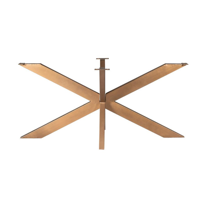 STARFURN Eettafel Matrixpoot ovaal/rechthoek Bronze 160x73x73 cm-Eettafels-Starfurn