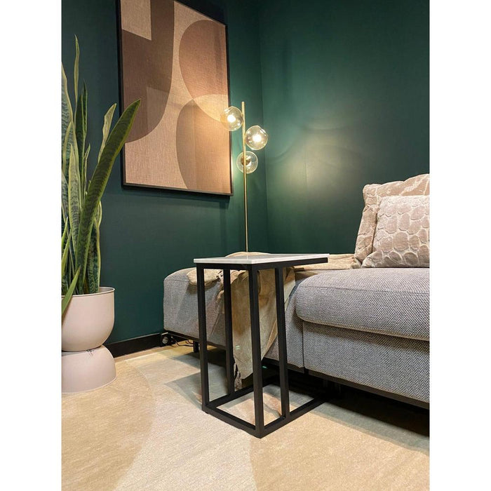 STARFURN Eettafel Slider Nova Wit marble 40x30x54 cm-Eettafels-Starfurn