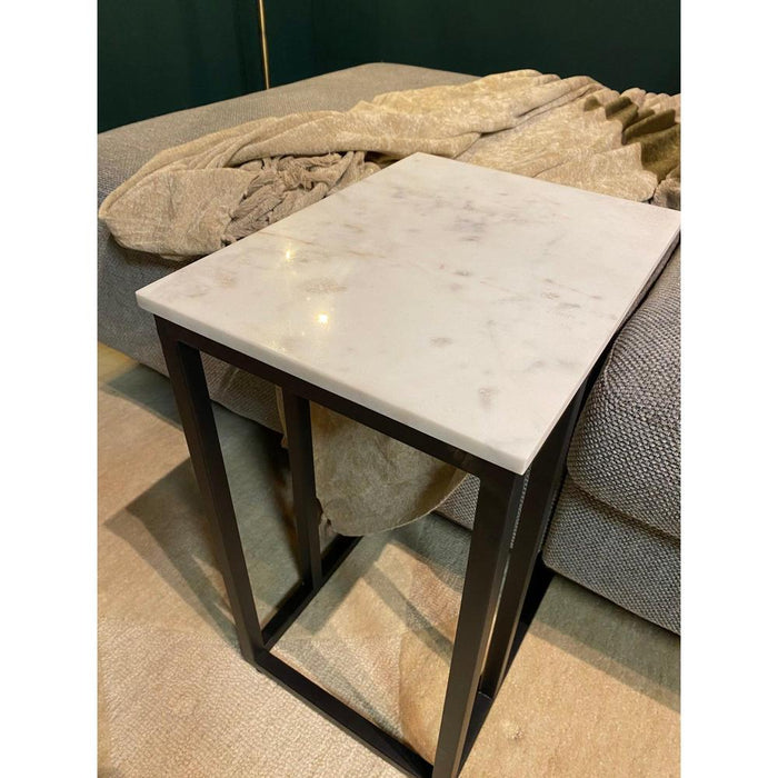STARFURN Eettafel Slider Nova Wit marble 40x30x54 cm-Eettafels-Starfurn