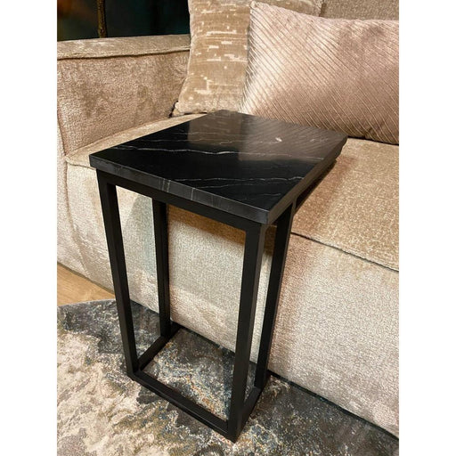 STARFURN Eettafel Slider Nova Zwart marble 40x30x54 cm-Eettafels-Starfurn