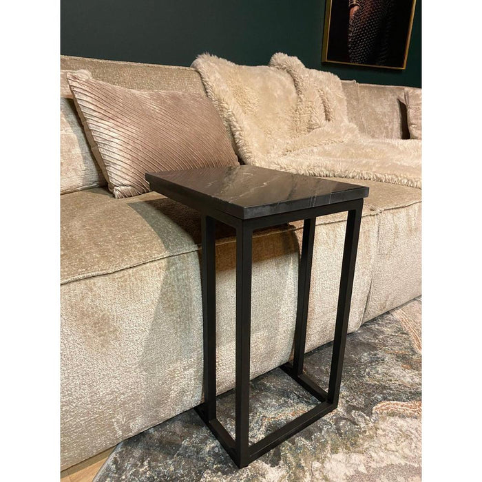 STARFURN Eettafel Slider Nova Zwart marble 40x30x54 cm-Eettafels-Starfurn
