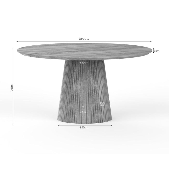 STARFURN Eettafel Solana 150 cm Naturel 150x150x76 cm-Eettafels-Starfurn