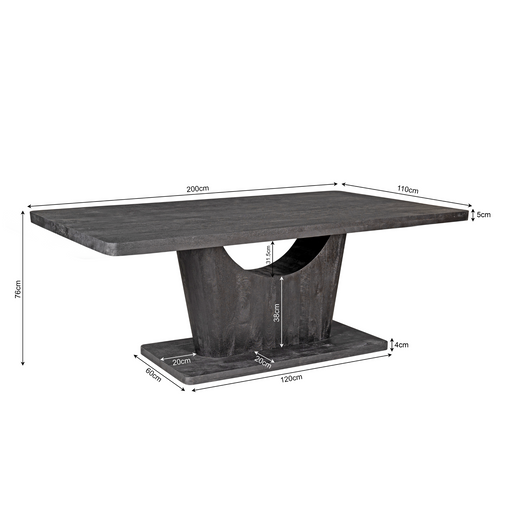 STARFURN Eettafel Voco 200 cm Bruin 200x110x76 cm-Eettafels-Starfurn