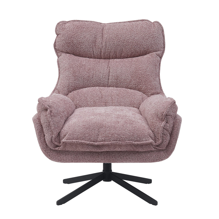 STARFURN Fauteuil Vera Roze Metaal 115 cm 115x83x59 cm-Fauteuils-Starfurn