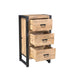 STARFURN Halkast Britt Mangohout Naturel 55cm Drie Lades-Opbergkasten-Starfurn