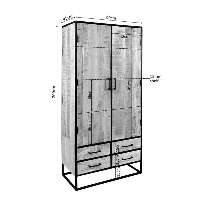 STARFURN Kabinet Dakota | 90 cm-Opbergkasten-Starfurn