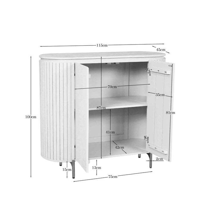 STARFURN Kabinet kast Solana Zand Mangohout 115 cm-Dressoirs-Starfurn
