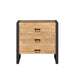 STARFURN Ladenkast Britt Mangohout Naturel 80cm Drie Lades-Ladenkasten-Starfurn