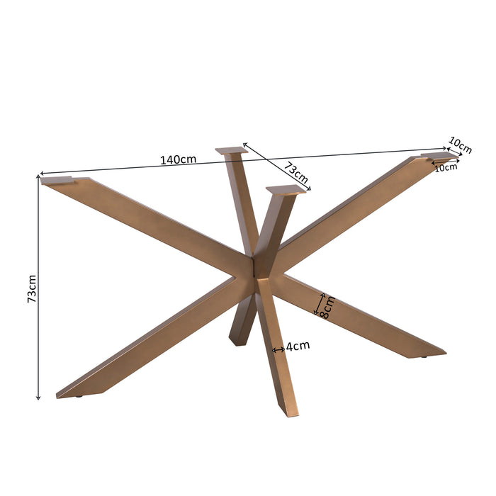STARFURN Matrixpoot Brons Ovaal/Rechthoek 140 cm Koker 4x8 cm-Tafelpoten-Starfurn