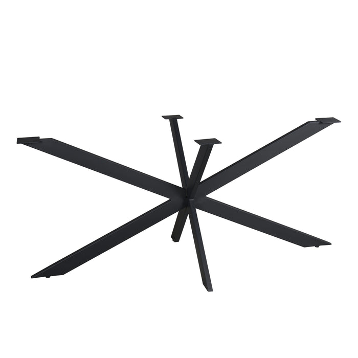 STARFURN Matrixpoot Zwart Ovaal/Rechthoek 160 cm Koker 2,5x7,5 cm-Tafelpoten-Starfurn