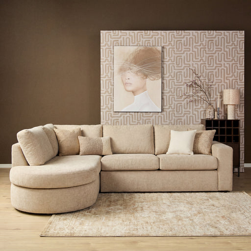 STARFURN MySofa Alma Hoekbank Beige Divan Links+2,5 zits-Banken-Starfurn