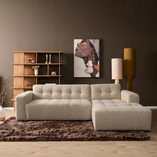 STARFURN MySofa Ruby Hoekbank Beige 2,5 zits AL + Lounge R-Banken-Starfurn