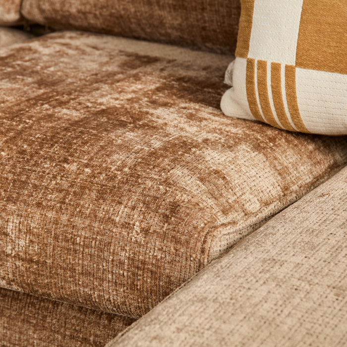 STARFURN MySofa Teddy Hoekbank Cinnamon 2,5 zits+Divan Rechts-Banken-Starfurn