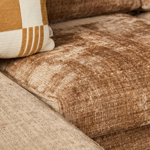STARFURN MySofa Teddy Hoekbank Cinnamon Divan Links+2,5 zits-Banken-Starfurn