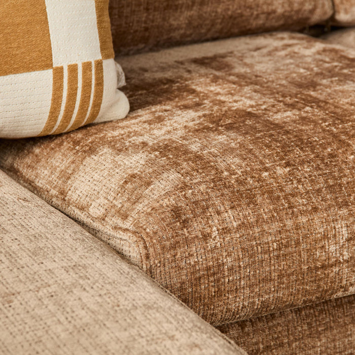 STARFURN MySofa Teddy Hoekbank Cinnamon Divan Links+2,5 zits-Banken-Starfurn