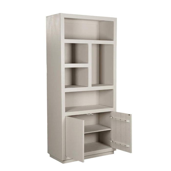 STARFURN Opbergkast Boekenkast Brussel 5 vakken 2 deuren 90x45x200 cm-Opbergkasten-Starfurn