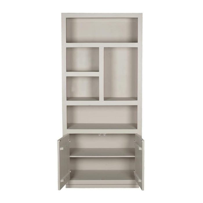 STARFURN Opbergkast Boekenkast Brussel 5 vakken 2 deuren 90x45x200 cm-Opbergkasten-Starfurn