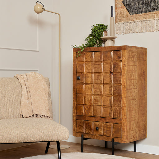 STARFURN Opbergkast Kabinet Kast Brandy 1 deur 1 lade 60x40x103 cm-Opbergkasten-Starfurn